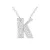 Ezüst nyaklánc betű medállal, K