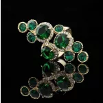 Ovális gyűrű, kerek kövekkel, Swarovski köves