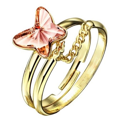 Pillangós dupla gyűrű, Pink
