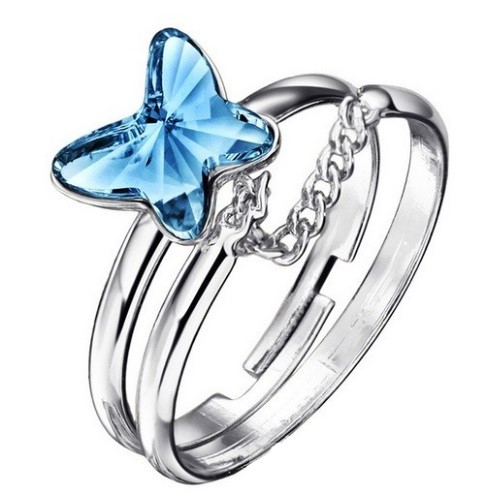 Pillangós dupla gyűrű, Kék