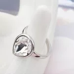 Vízcsepp kristály gyűrű, Kristály, Swarovski köves, 6,5