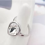 Vízcsepp kristály gyűrű, Kristály, Swarovski köves, 7,25