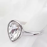Vízcsepp kristály gyűrű, Kristály, Swarovski köves, 7,25