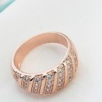 Divatos karika gyűrű, Pezsgő Arany, 7,5