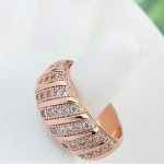 Divatos karika gyűrű, Pezsgő Arany, 7,5