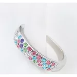 Ezüst színű karika gyűrű, Multicolor, 6,5