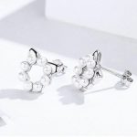 Ezüst fülbevaló, cicás