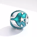 Ezüst charm delfinekkel 