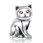 Ezüst charm, macska 