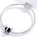 Ezüst charm, csivava 