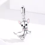 Ezüst charm, csivava 