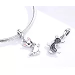 Ezüst charm, csivava 