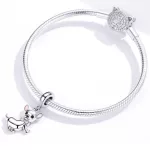 Ezüst charm, csivava 