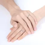Női karikagyűrű, ezüst, állítható