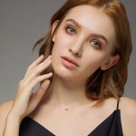 Damil nyaklánc, gyönggyel, ezüst kapoccsal