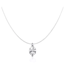 Damil nyaklánc,  ezüst medálfoglalattal és kristállyal