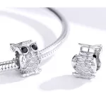 Ezüst bagoly charm