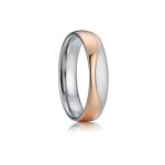 Férfi karikagyűrű, titánacél, rosegold, 12