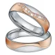 Férfi karikagyűrű, titánacél, rosegold, 7