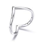 Ezüst gyűrű, szív alakú, 8