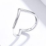 Ezüst gyűrű, szív alakú, 8