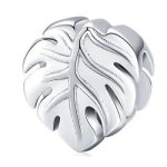 Ezüst levél charm 