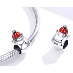 Ezüst charm hóember