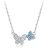 Ezüst nyaklánc két pillangóval