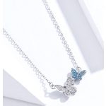 Ezüst nyaklánc két pillangóval