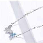 Ezüst nyaklánc két pillangóval