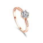 Női eljegyzési gyűrű, ezüst, rosegold, 9