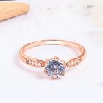 Női eljegyzési gyűrű, ezüst, rosegold, 8