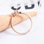 Női eljegyzési gyűrű, ezüst, rosegold, 7-es méret