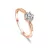 Női eljegyzési gyűrű, ezüst, rosegold, 6