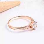 Női eljegyzési gyűrű, ezüst, rosegold, 10