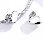Ezüst szív charm