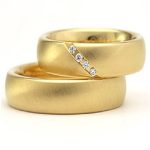 Férfi karikagyűrű, nemesacél, aranyszínű, 13