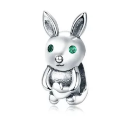 Ezüst nyuszi charm