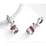 Ezüst kávédaráló charm