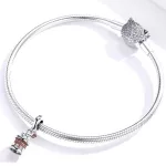 Ezüst kávédaráló charm