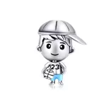 Ezüst charm, fiú