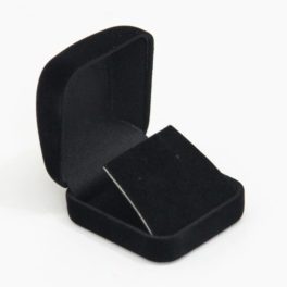   Bársony ékszerdoboz nyaklánc, fülbevaló és szett részére, fekete