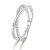 Ezüst gyűrű, dupla karika, kristállyal, 8
