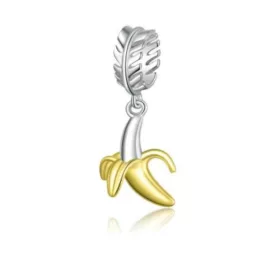Ezüst charm, banán