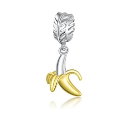 Ezüst charm, banán