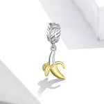 Ezüst charm, banán