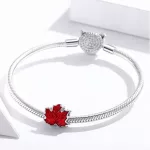 Ezüst charm, juharlevél