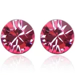 Kör alakú fülbevaló, Rózsaszín, Swarovski köves
