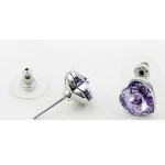 Szív ékszer szett, Viola, Swarovski köves