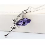 Tündér medálos nyaklánc, Tanzanite , Swarovski köves